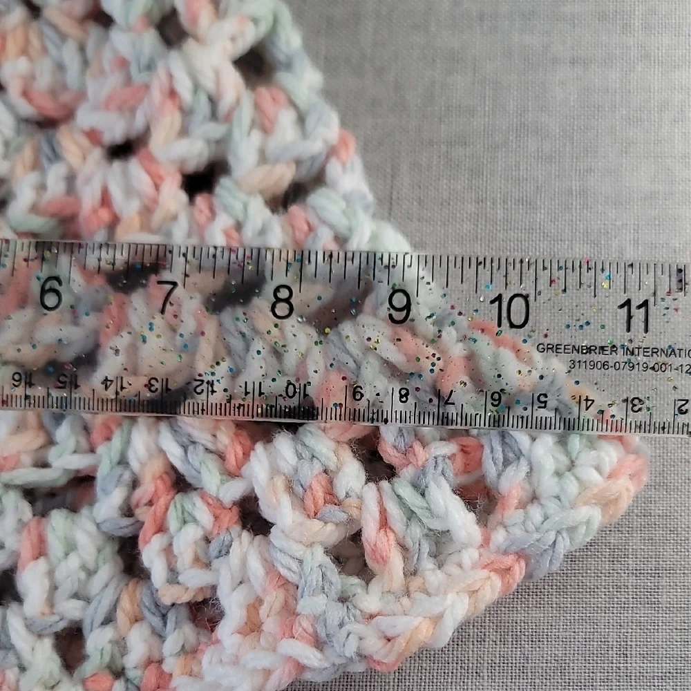 Hand crochet Granny Square Multicolor Bucket Hat